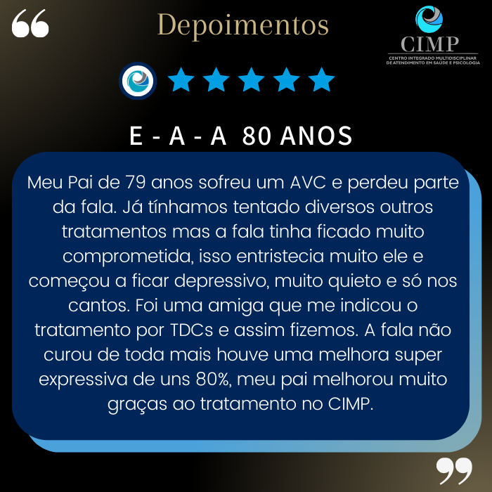 Depoimentos sobre o tratamento com eletroestimulação elétrica transcraniana